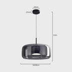 Lampa sufitowa w stylu retro z potrójnym kloszem szklanym i regulowanym oświetleniem LED