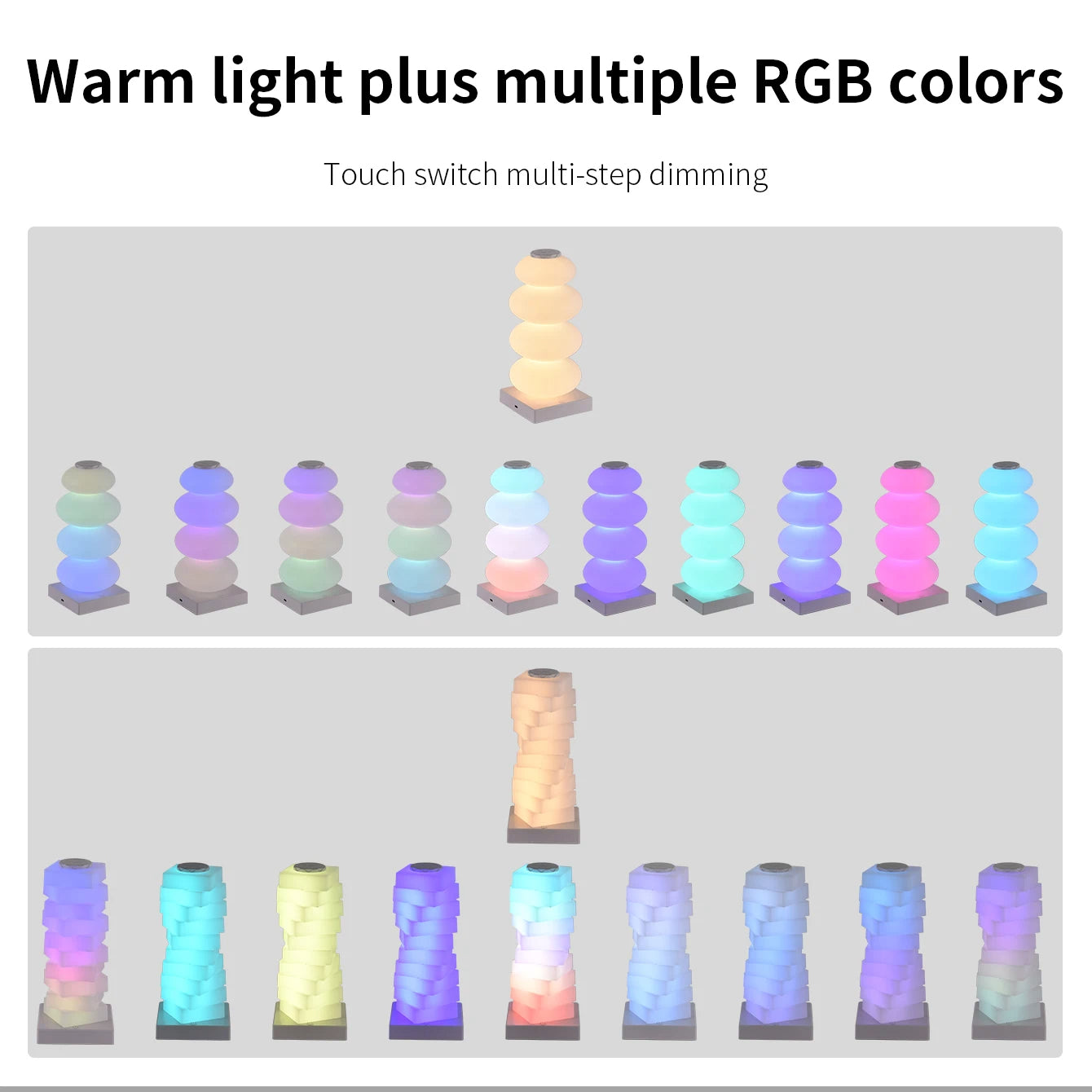Lampka Nocna LED RGB Dotykowa Lampka Nocna