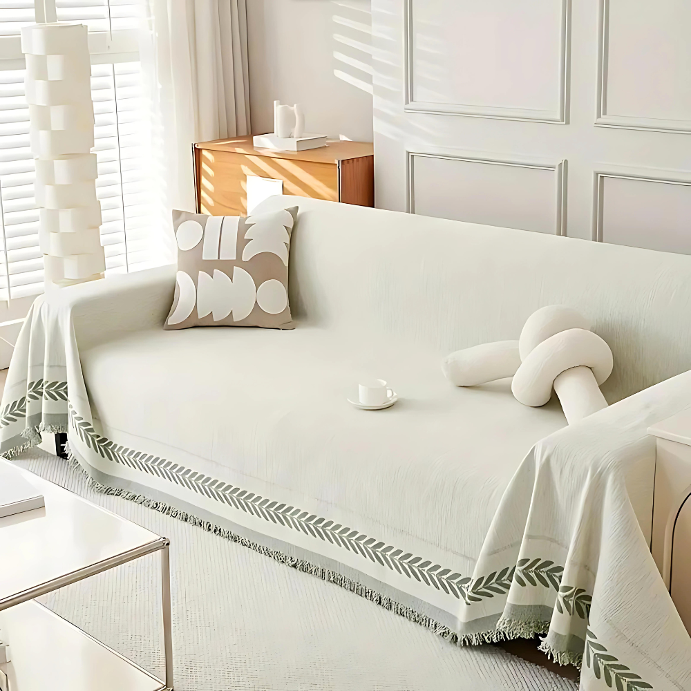 Copertura per divano elegante e resistente alle macchie in microfibra per uso domestico