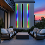 Schlanke wasserdichte LED-Außenwandleuchte RGB