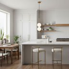 Minimalist Scandinavian-style LED ceiling pendant lamp with adjustable length
