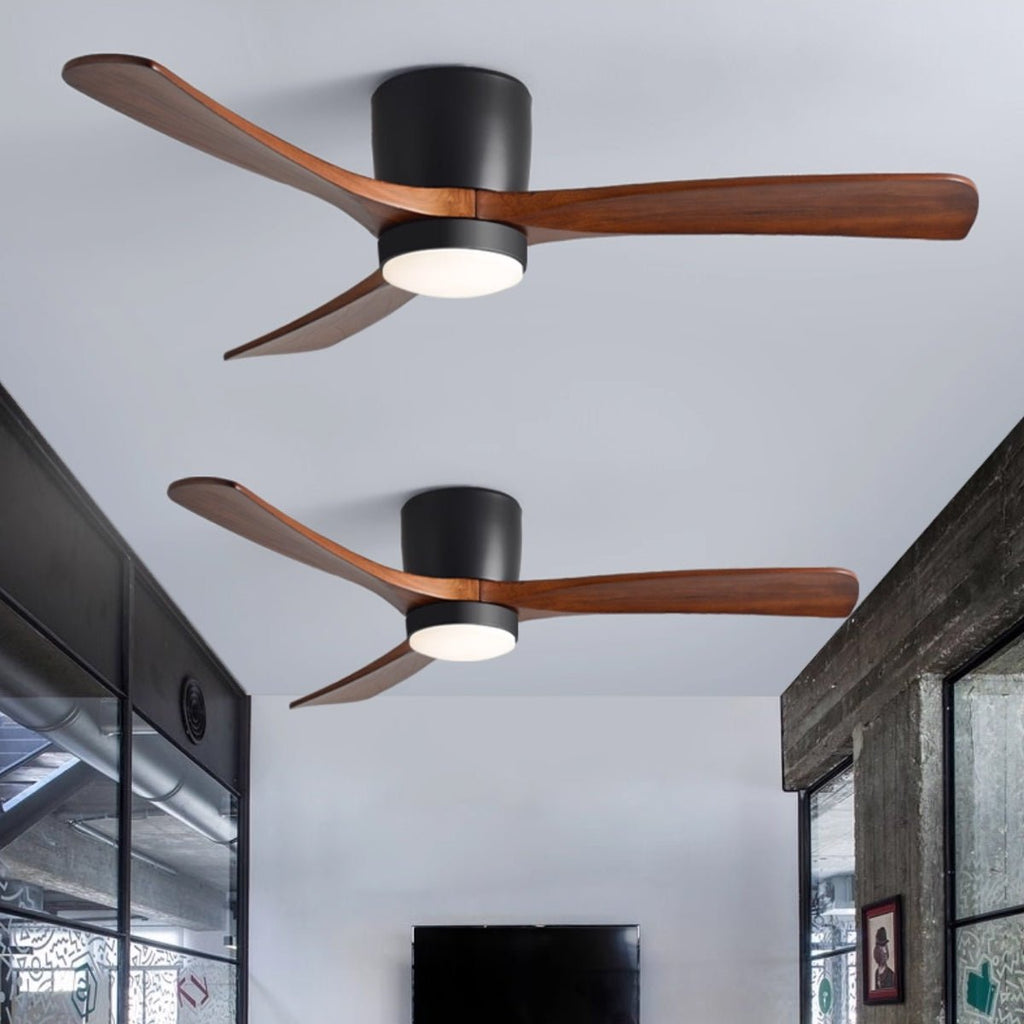 Lampa sufitowa w stylu nordyckim z wentylatorem Lampa sufitowa LED z pilotem