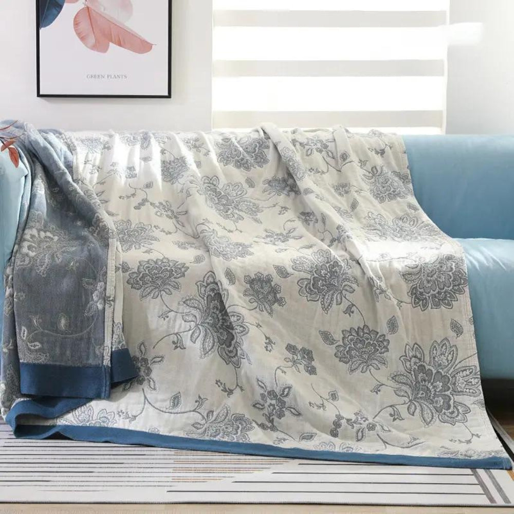 Couverture moderne, respirante et chaude à motif floral pour décoration intérieure