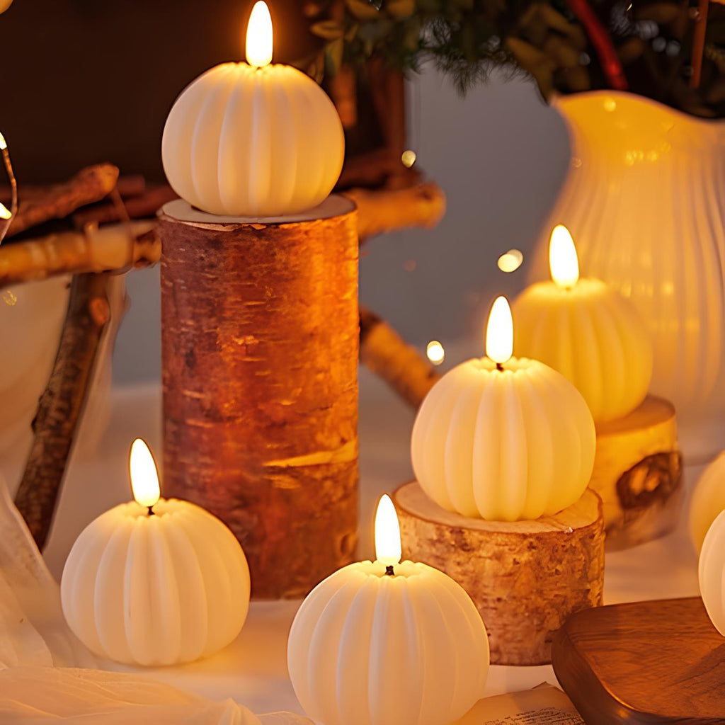Bougies LED cylindriques sans flamme avec effet de lumière réaliste