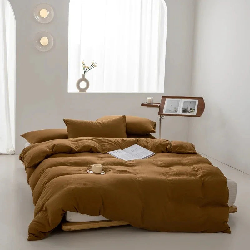 Set elegante di copripiumino e federe
