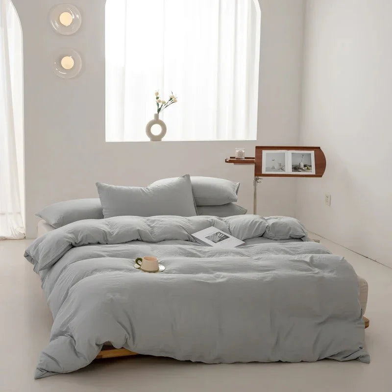 Set elegante di copripiumino e federe