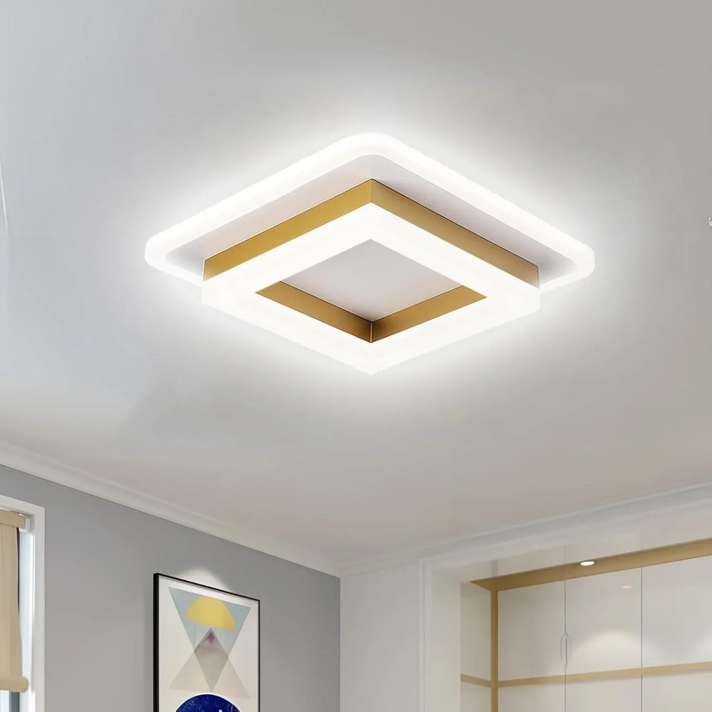 Sufitowa Lampa LED Ultracienka Kwadratowa Skandynawska Geometryczna