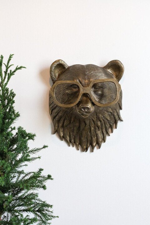 Décoration murale vintage en forme de tête de cerf, bois de cerf texturé rustique