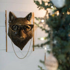 Decorazione da parete vintage testa di cervo corna rustiche e testurizzate