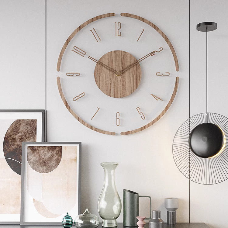 Minimalistyczny zegar ścienny w stylu nordyckim Nowoczesna dekoracja wnętrz