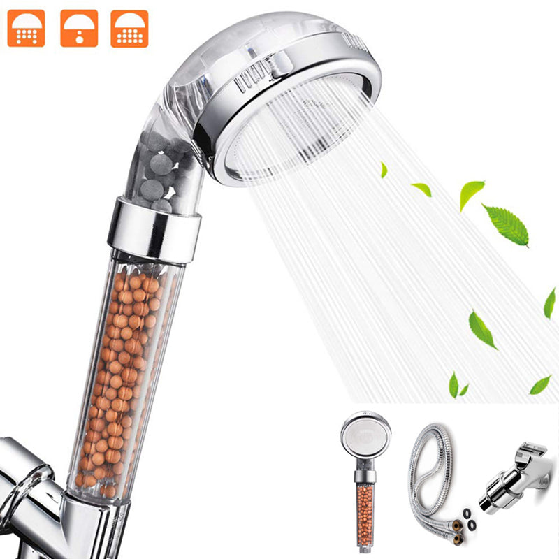 Round shower head with adjustable spray modes