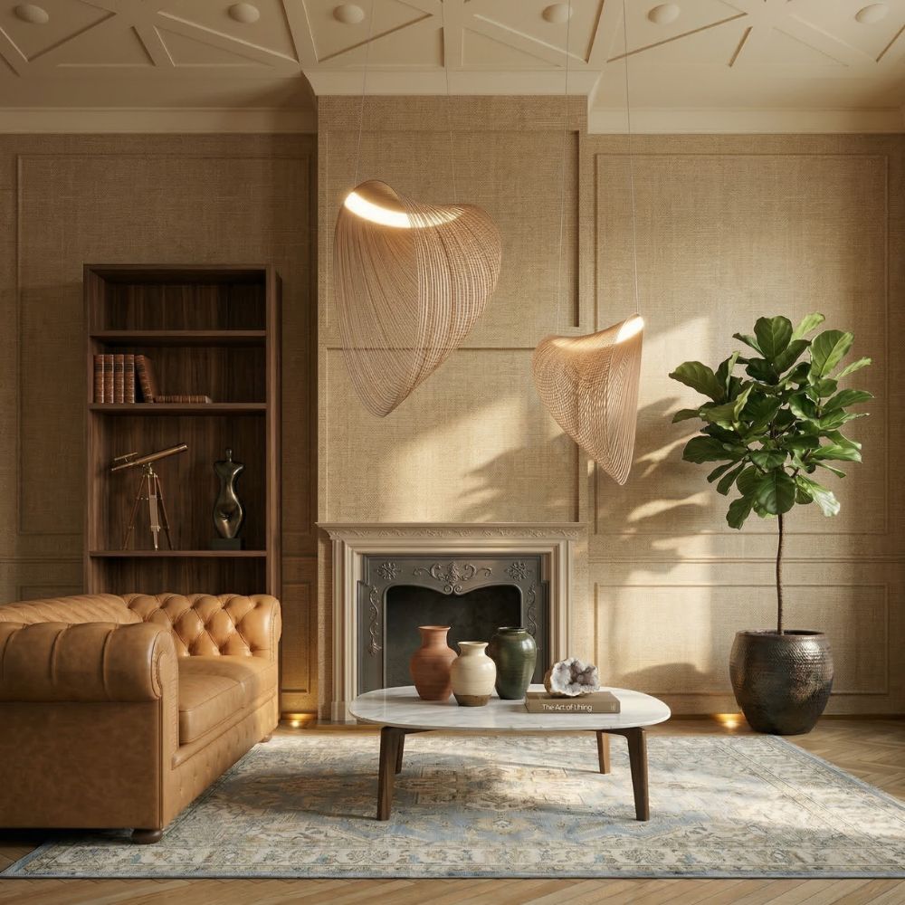 Lampada da soffitto in stile rustico per ambienti accoglienti