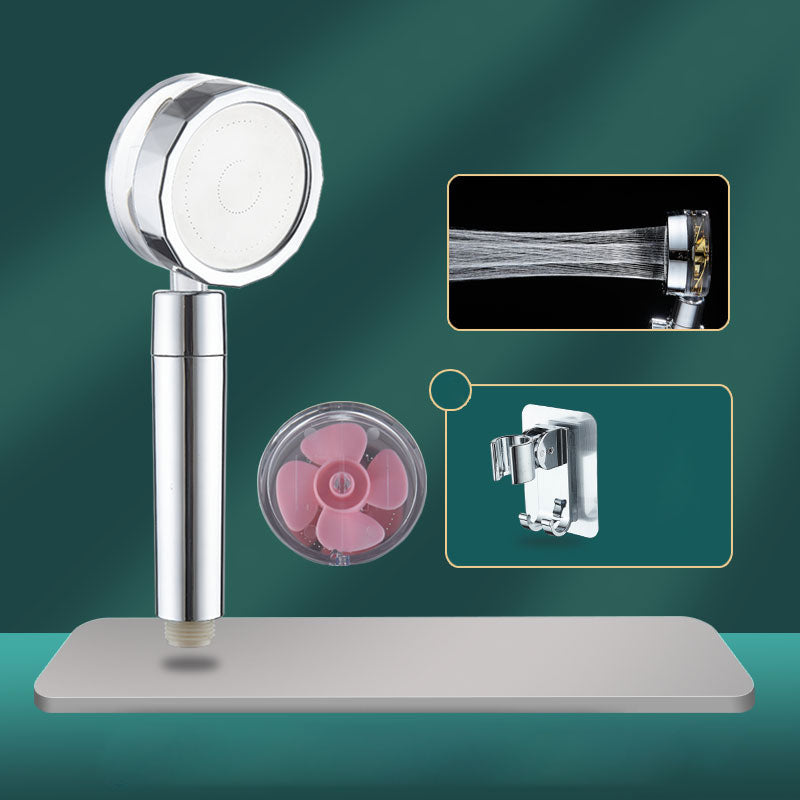 Set con testa doccia manuale rotonda argento da montare a parete