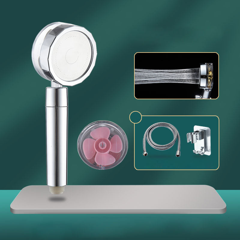 Set con testa doccia manuale rotonda argento da montare a parete