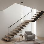 Minimalist Scandinavian-style LED ceiling pendant lamp with adjustable length