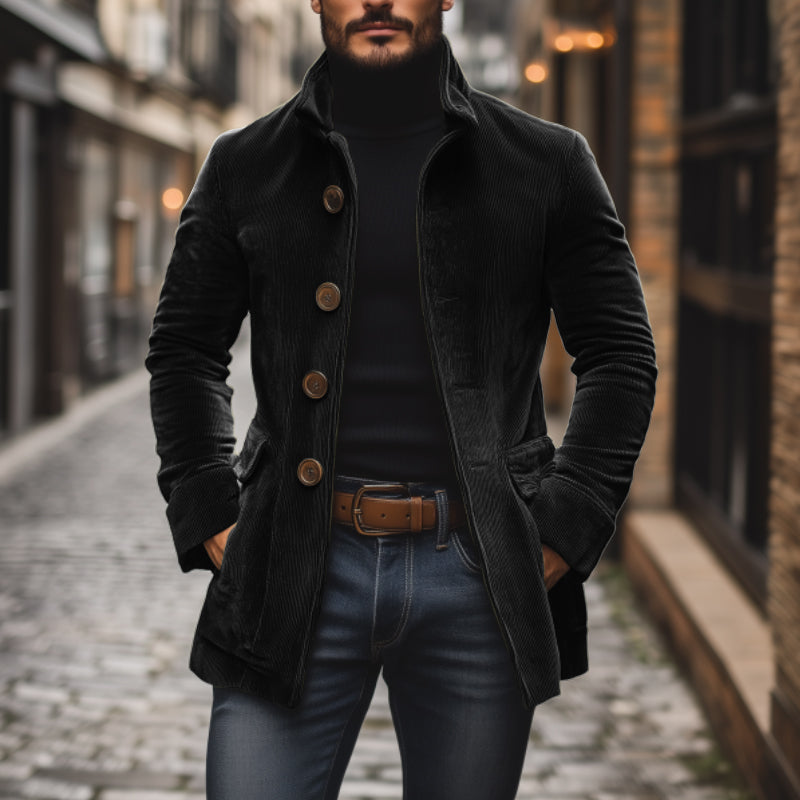 Cappotto aderente da uomo stile vintage corto stile casual