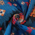 Housse de canapé boho aux couleurs géométriques vives et élégantes