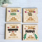 Drehbare Holz-Grußkarte – Geschenk zum Muttertag für Mama und Oma