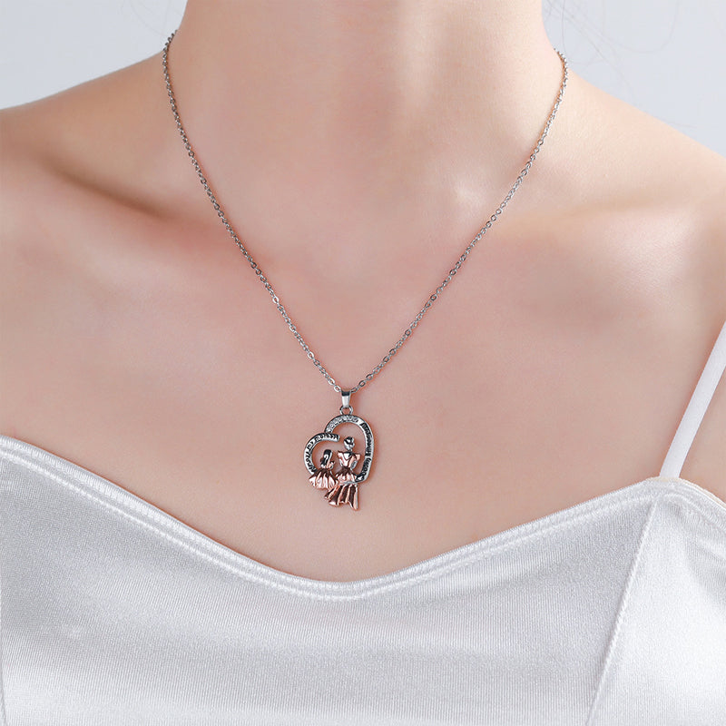 Collana senza tempo mamma e figlia a forma di cuore regalo per la Festa della Mamma