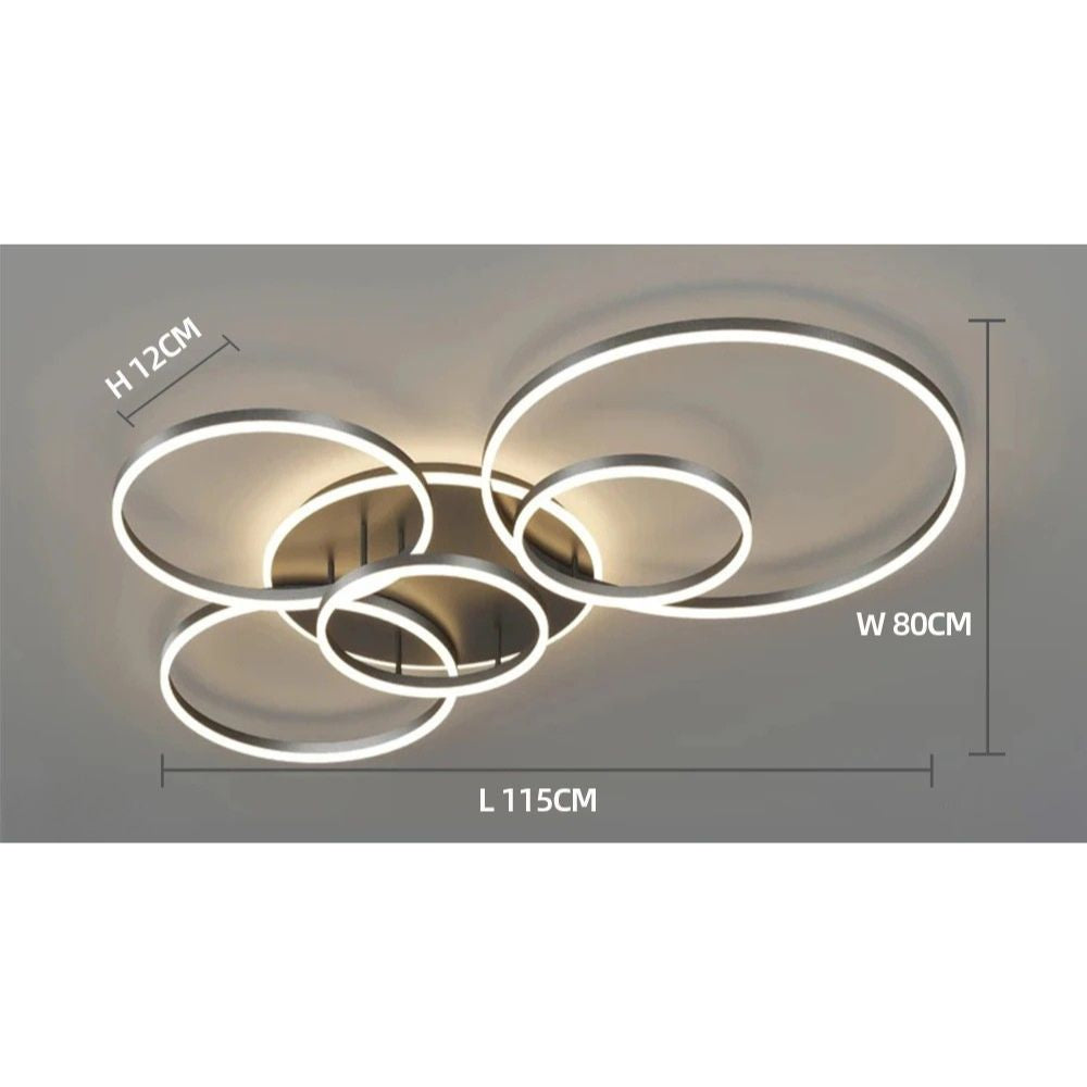 Lampada da soffitto LED rotonda, moderna e nera da incasso – illuminazione per interni
