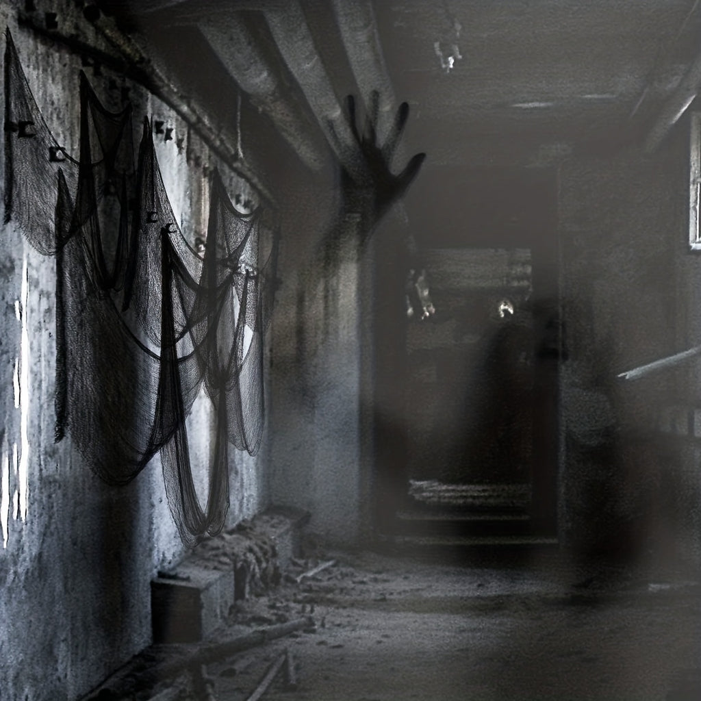 Halloween Ozdoby i Dekoracje Czarna Tkanina Straszna do Domu Nawiedzanego Imprezy
