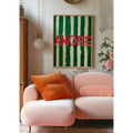 Décoration murale abstraite vert vif