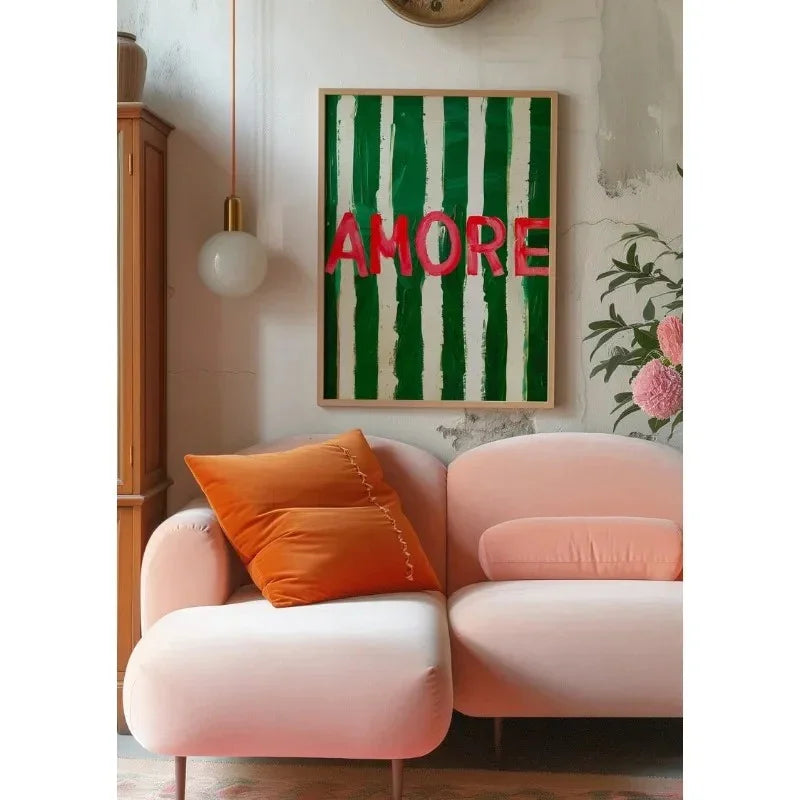 Immagine astratta verde vivace da parete