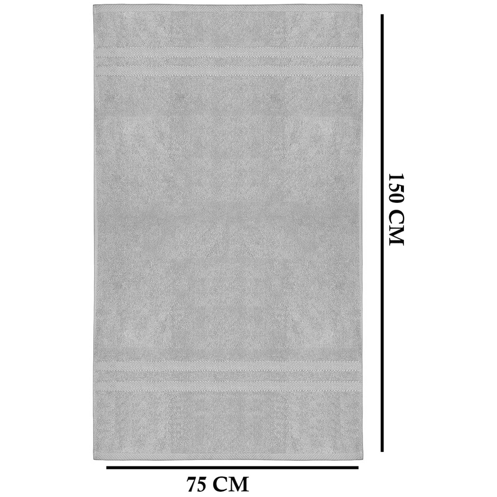 Zestaw 4 Powiększonych Ręczników Kąpielowych 75 × 150 cm Chłonnych