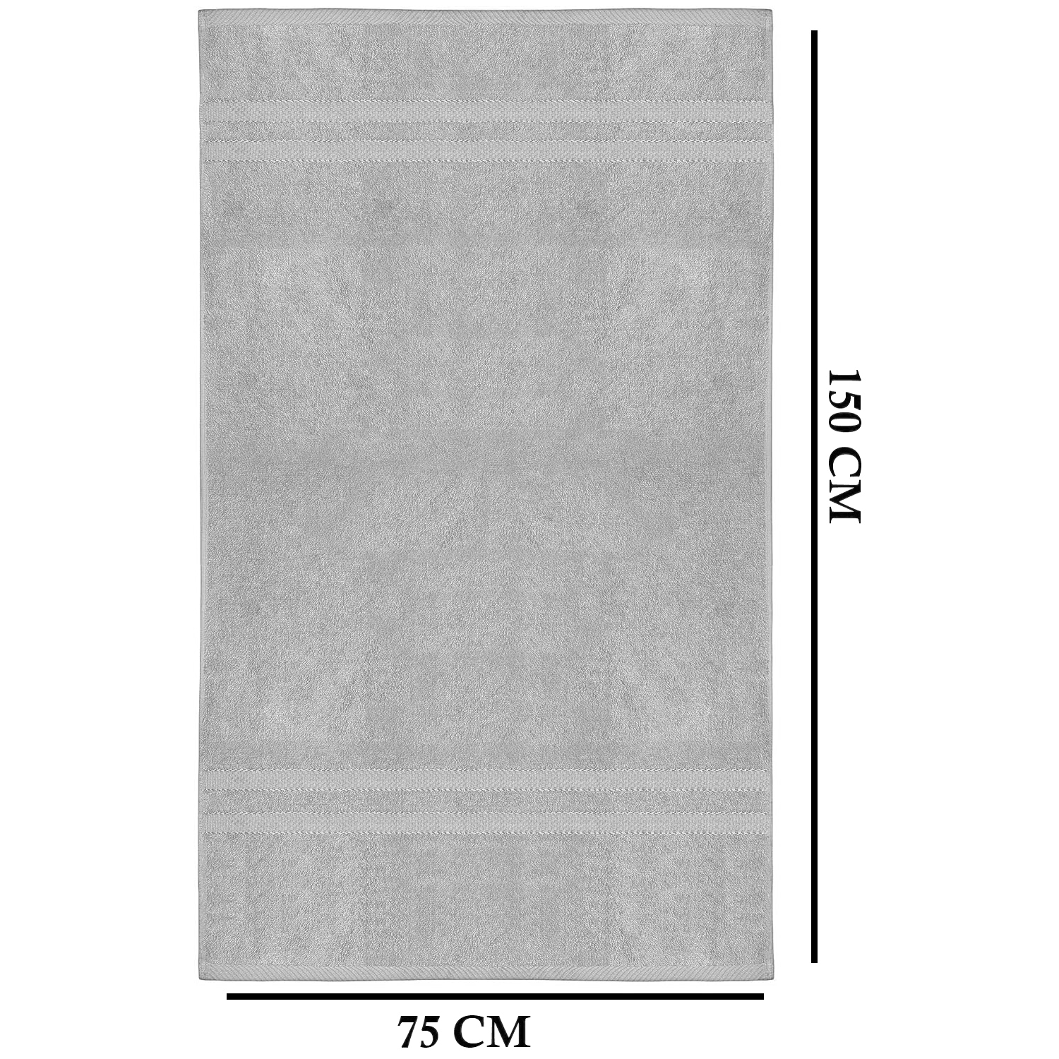 Zestaw 4 Powiększonych Ręczników Kąpielowych 75 × 150 cm Chłonnych