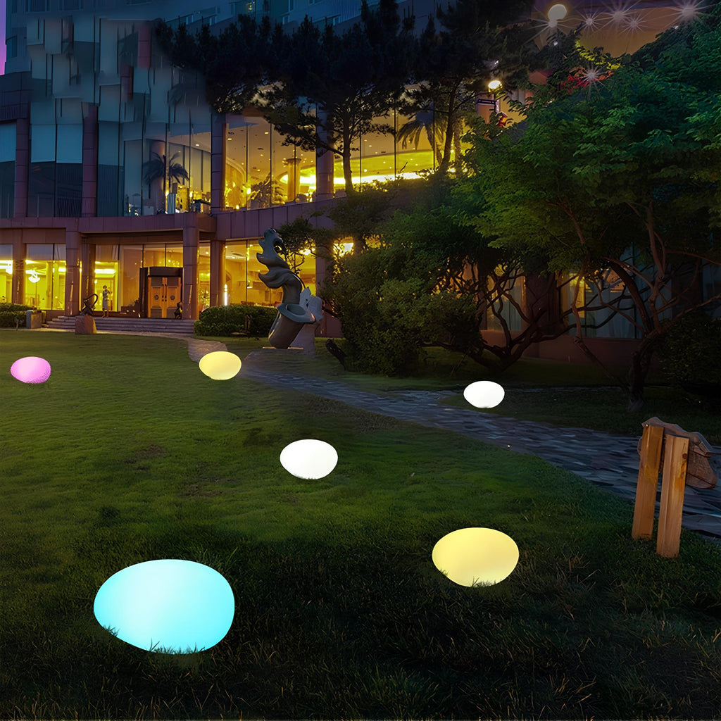 Wireless rainproof outdoor lighting for garden and pathways