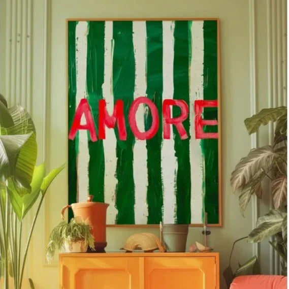Immagine astratta verde vivace da parete