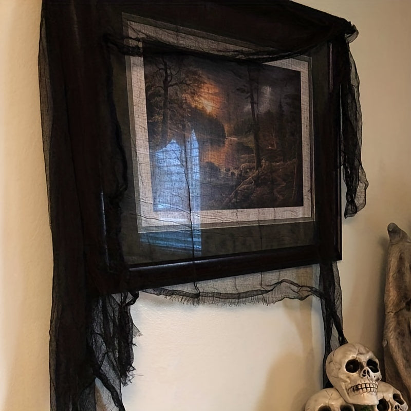 Halloween Ozdoby i Dekoracje Czarna Tkanina Straszna do Domu Nawiedzanego Imprezy