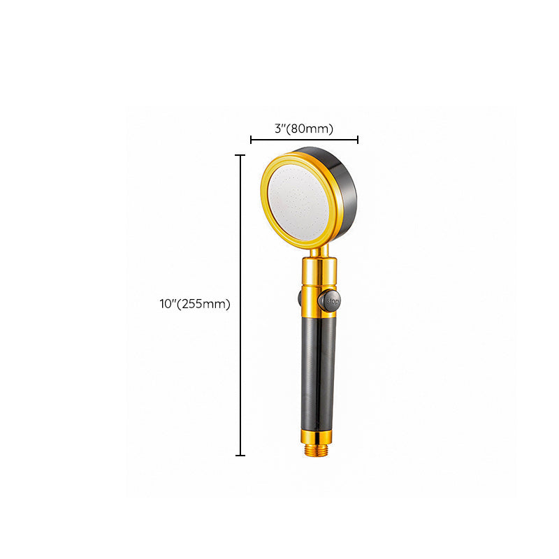 Round handheld shower head with adjustable water flow