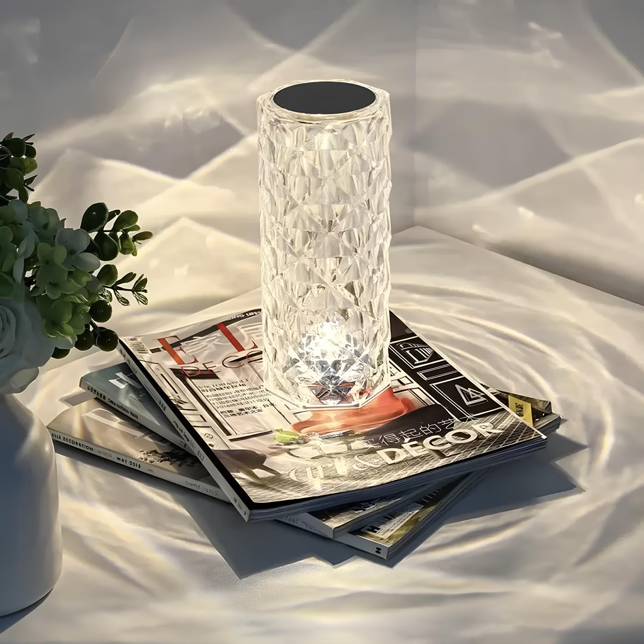 Elegancka lampa stołowa Crystal Touch