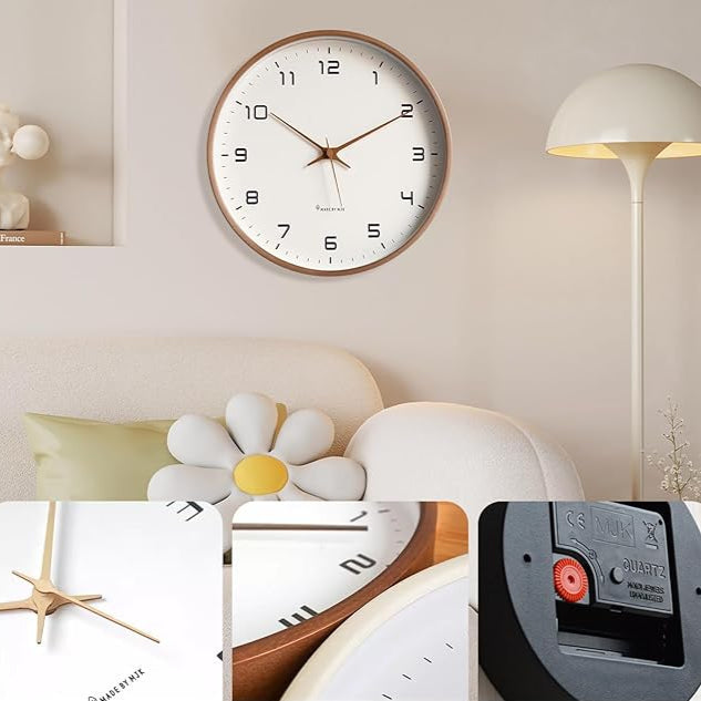 Nowoczesny drewniany zegar ścienny – nordycki minimalizm w Twoim wnętrzu