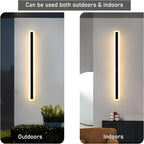 Moderne schwarze LED-Wandleuchte für den Außenbereich