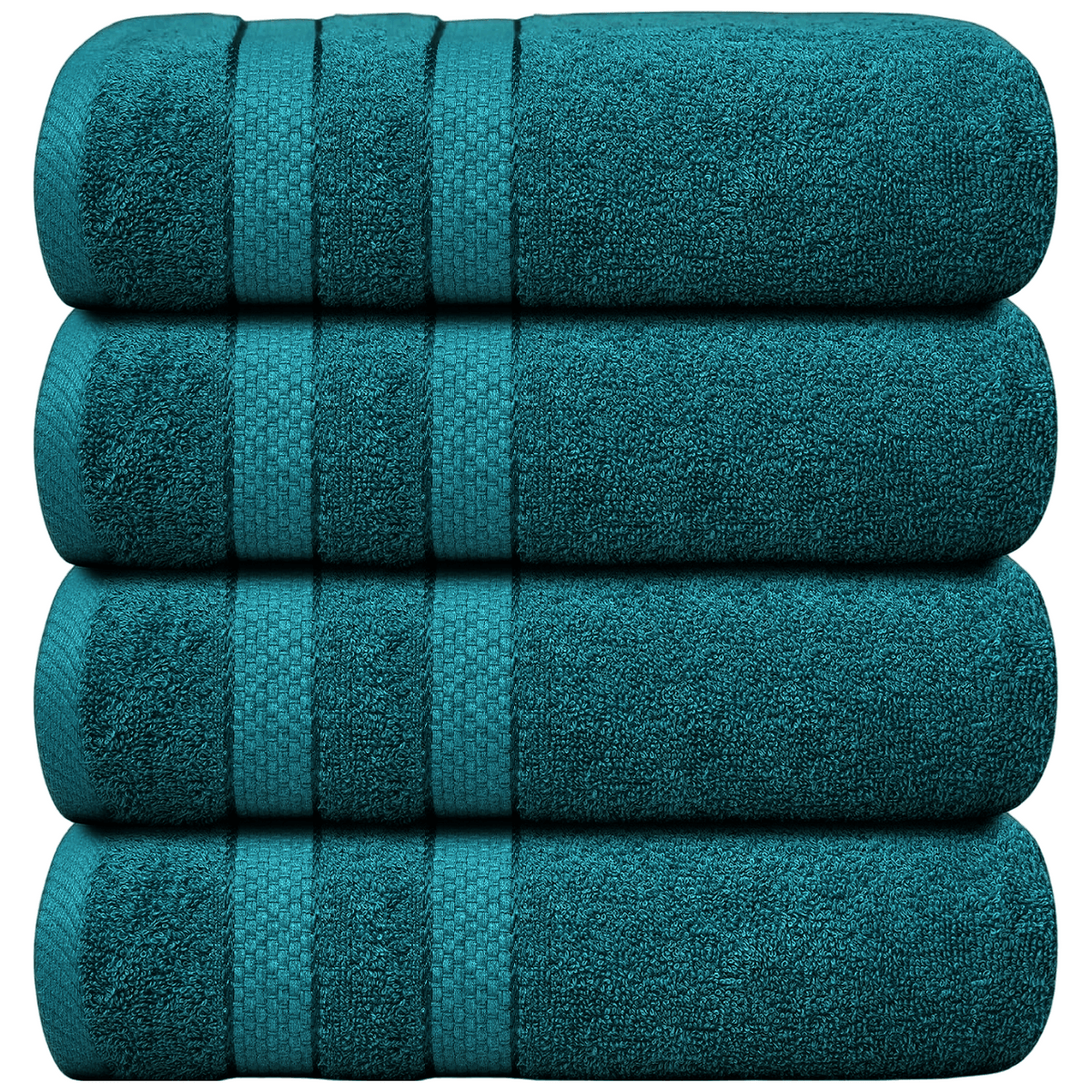 Juego de 4 toallas de baño extragrandes de 75 × 150 cm, absorbentes