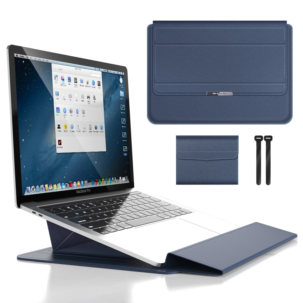 Protective laptop bag with built-in stand