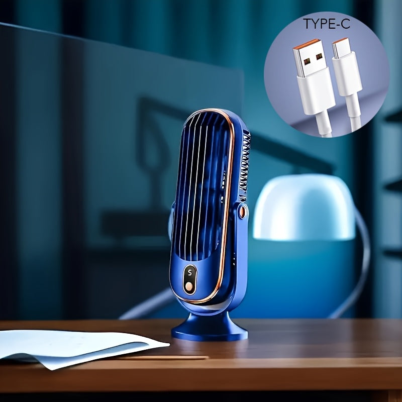 مروحة تبريد محمولة USB بخمس سرعات ومحرك مزدوج