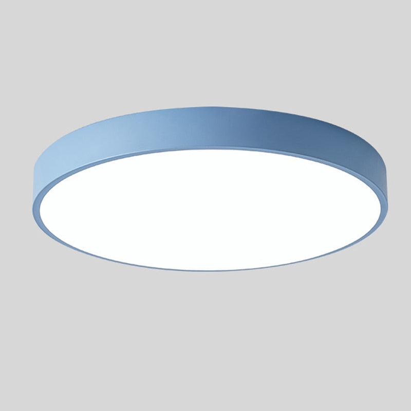 Lámpara de techo LED moderna de madera de montaje al ras