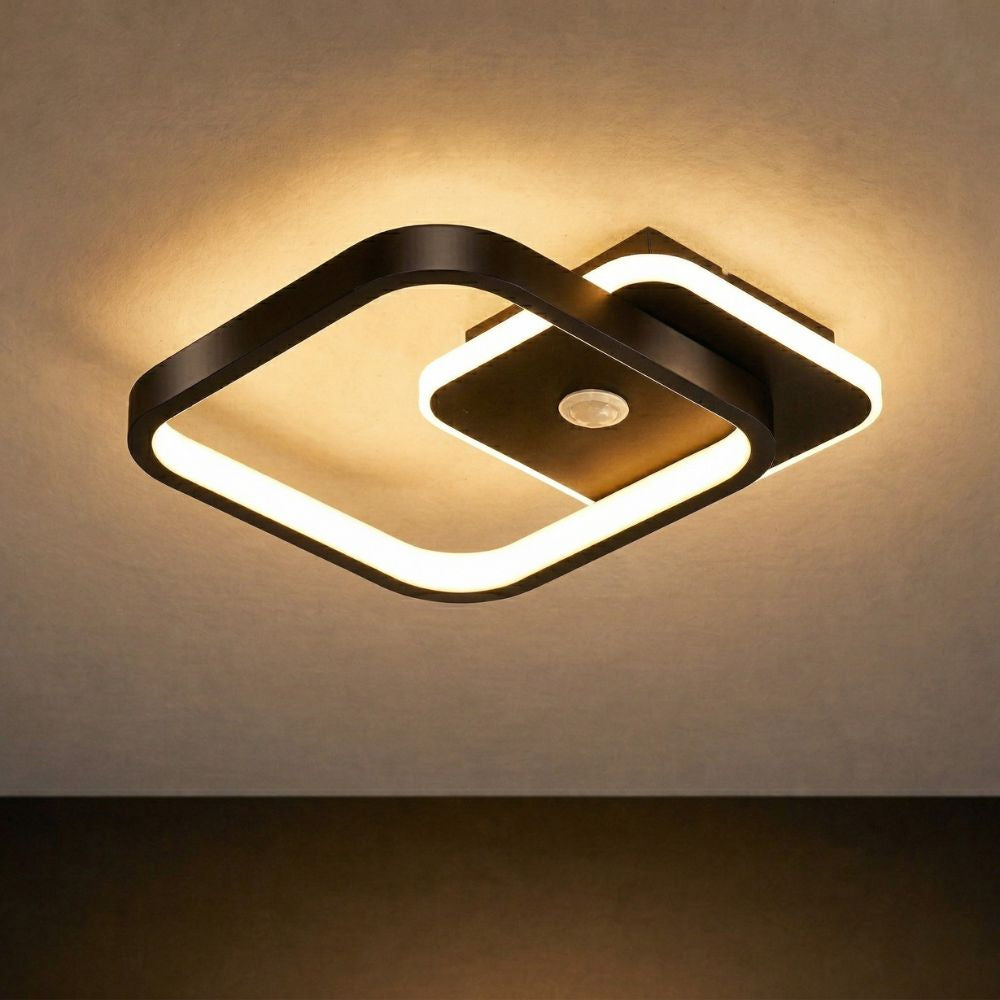 Lampe de plafond LED moderne avec détecteur de mouvement