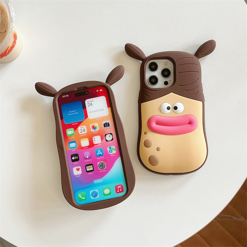 Stilvolle Handyhülle mit lustigem 3D-Cartoon-Motiv