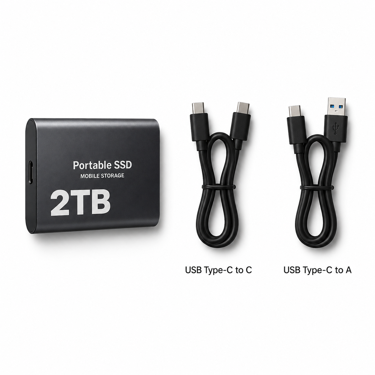 Przenośny Dysk SSD 2TB USB-C – Zewnętrzna Pamięć do Laptopa, PC i Telefonu