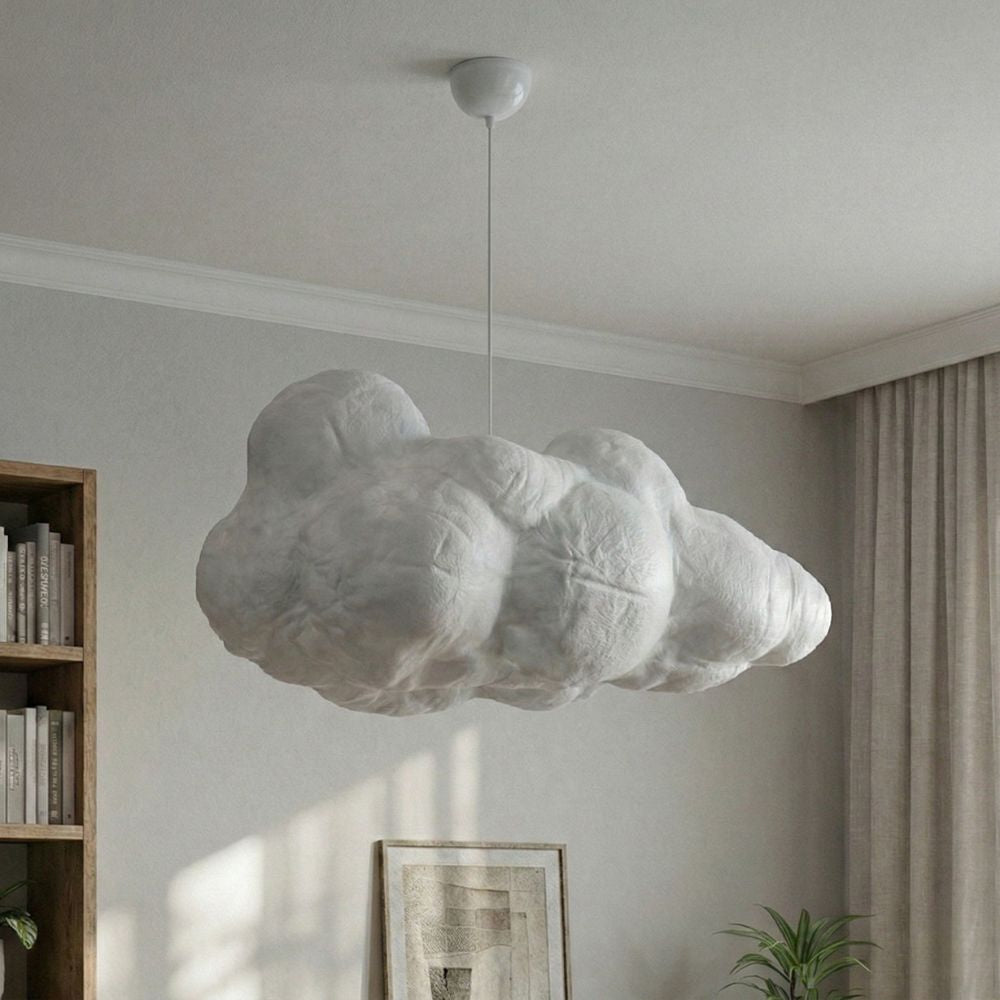Lampe de plafond moderne en forme de « nuage » avec hauteur réglable