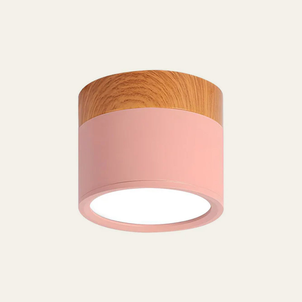 Nowoczesna lampa sufitowa LED cylindryczna typu plafon