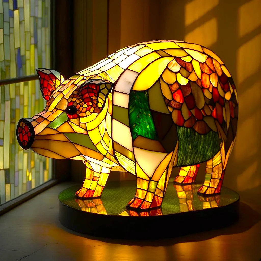 Dekorative künstlerische tierförmige Glas-Tischlampe für Wohnräume
