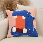Fodera decorativa per cuscino con ricamo animale
