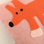 Fodera decorativa per cuscino con ricamo animale