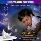 Creative HD 360° projector with galaxy and rotating star light