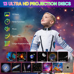 Creative HD 360° projector with galaxy and rotating star light